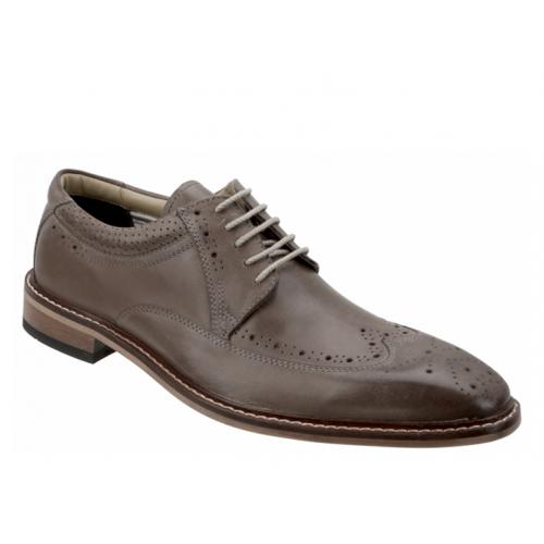Giorgio Brutini "Risque" Gray Wingtip Genuine Leather Shoes 24934